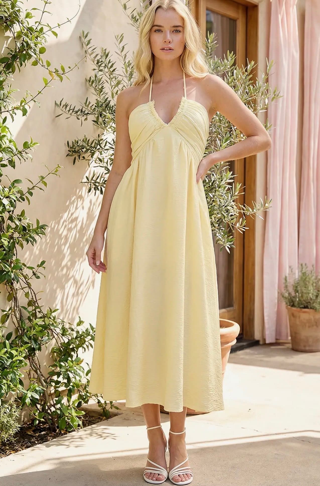 V-NECK MAXI (BUTTER YELLOW)