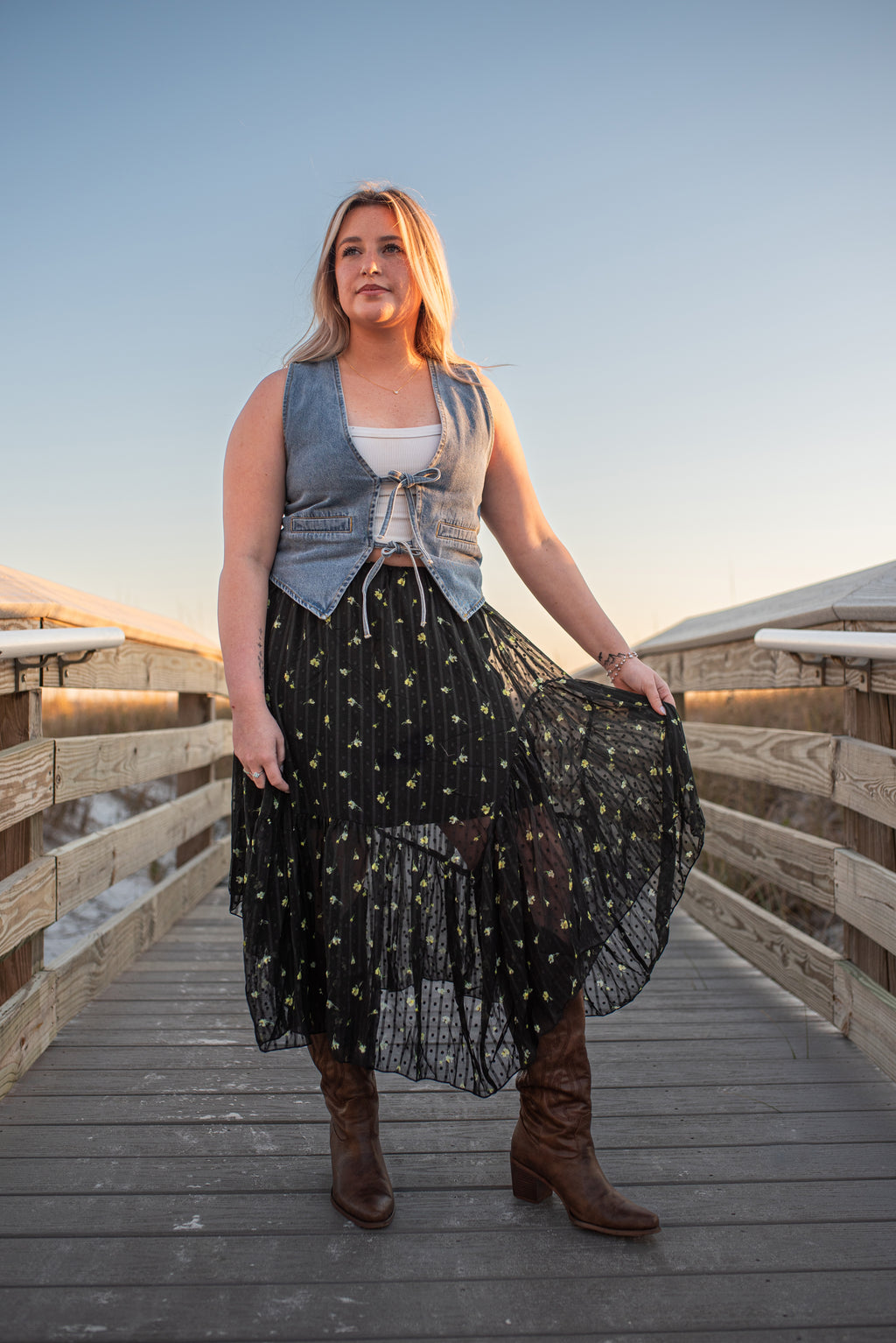 Elise Layered Midi Skirt image 0