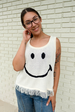 Cream Smiley Tank