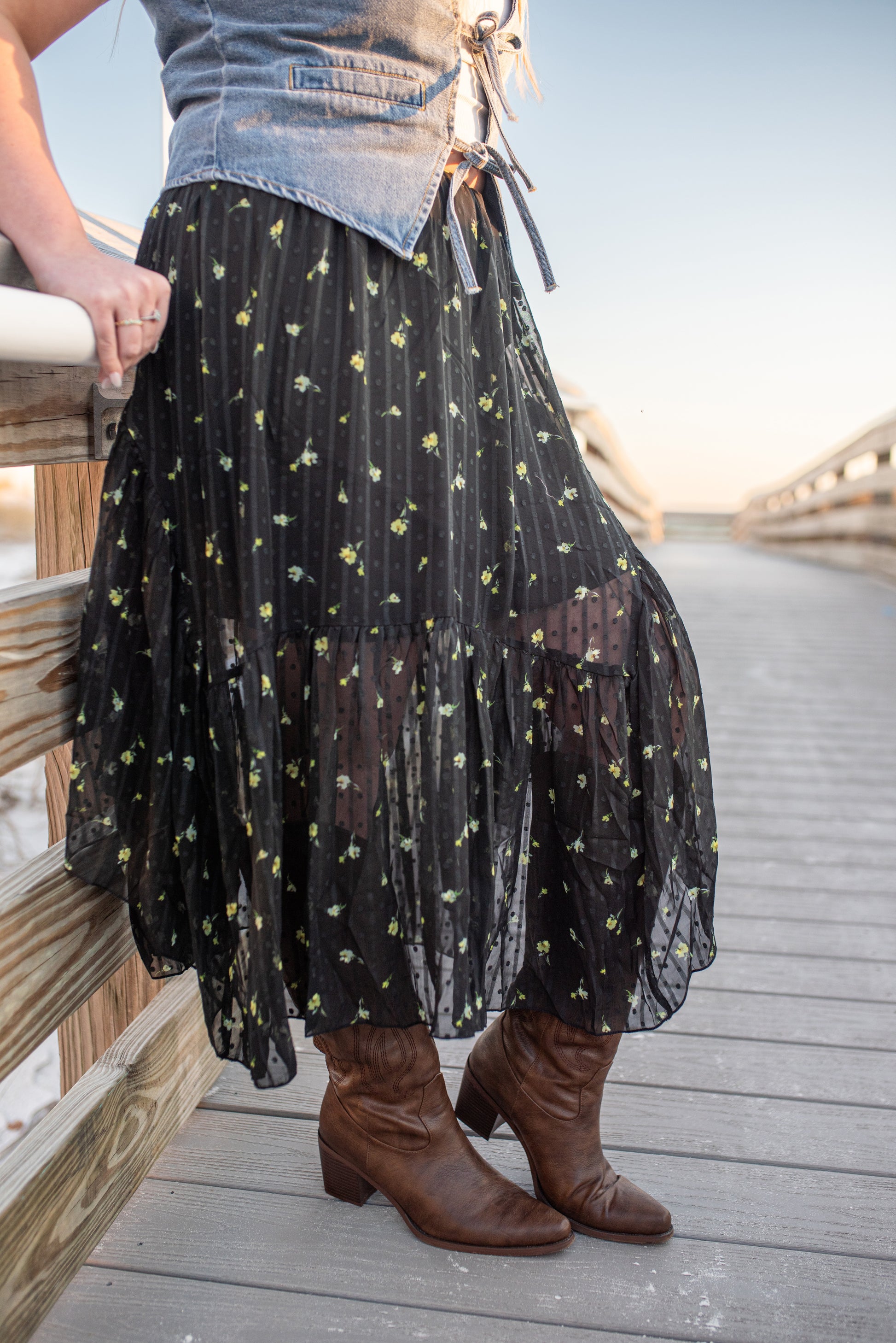 Elise Layered Midi Skirt image 2